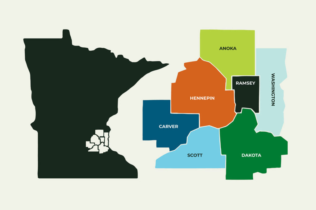 TCMNCounties Twin Cities metro area counties